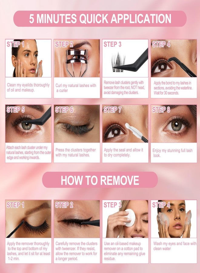 FayJoo Spiky Fairy Lash Clusters with Ultra-Thin 0.05mm Invisible Band, 8-18mm Manga and Wet-Look Lashes, WideSpan DIY Eyelash Extensions, C Curl, 120 Clusters, Beginner Friendly, FayJoo FLICKER 11 Lash Only - Image 3